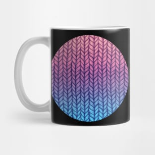 Chunky Knit Pattern in Pink, Blue & Purple Mug